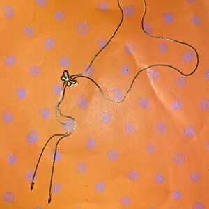 Gold adjustable butterfly necklace